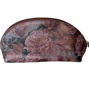 JACKFRENCH London/ Leather/ Cosmetic/ Travel/ Roses with metallic bronzed detail